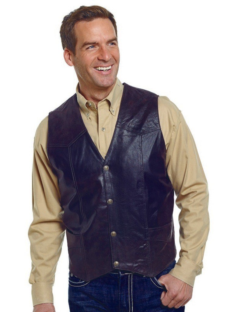 Cripple Creek Men's Antique Leather Vest - Ml3061a-Cho
