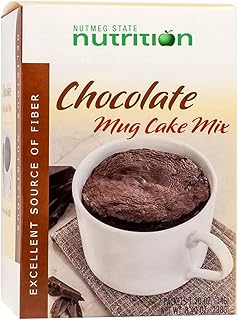 Nutmeg State Nutrition - High Protein Mug Cake Mix, 15g Protein, Low Calorie, Low Net Carbs, Low Fat, High Fiber, Gluten Free, Ideal Protein Compatible, 7 Servings Per Box (Chocolate)