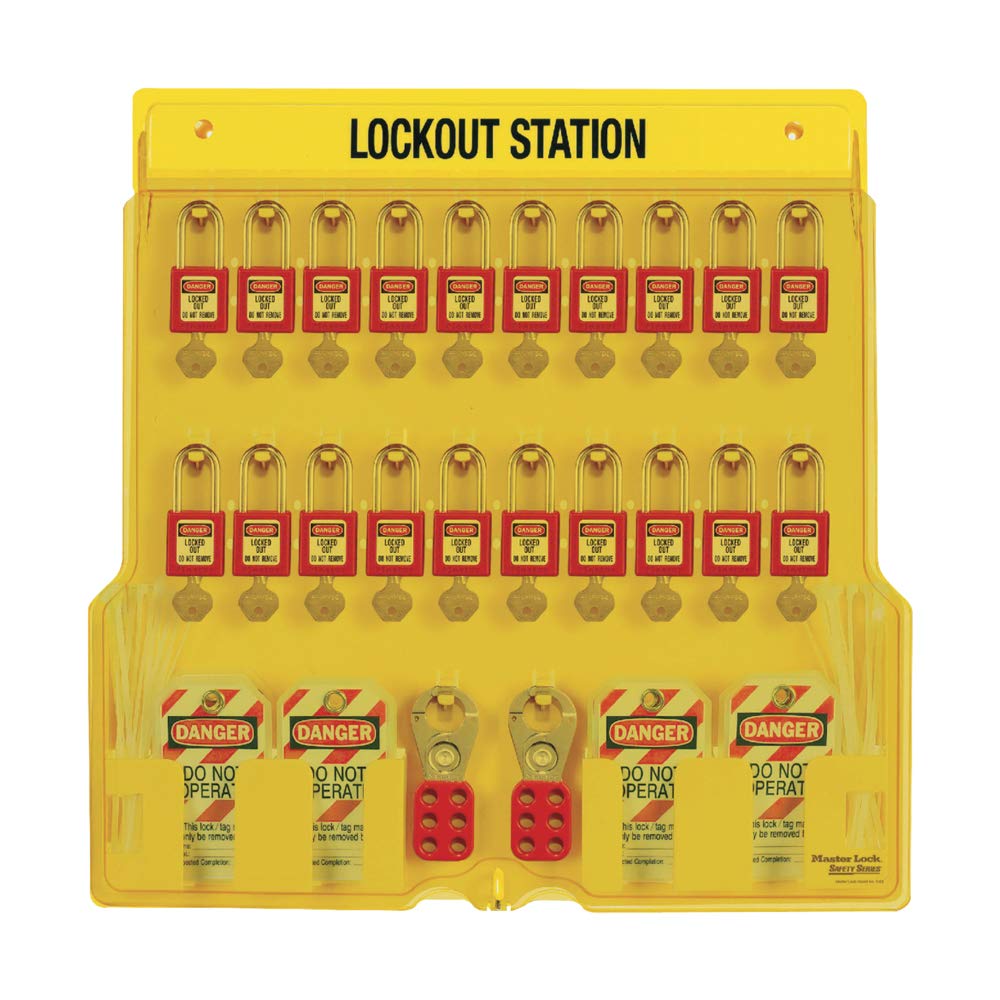 Master Lock ml1484 Lockout Station, 20-lock, 63,5 cm x 62,2 cm x 7,6 cm
