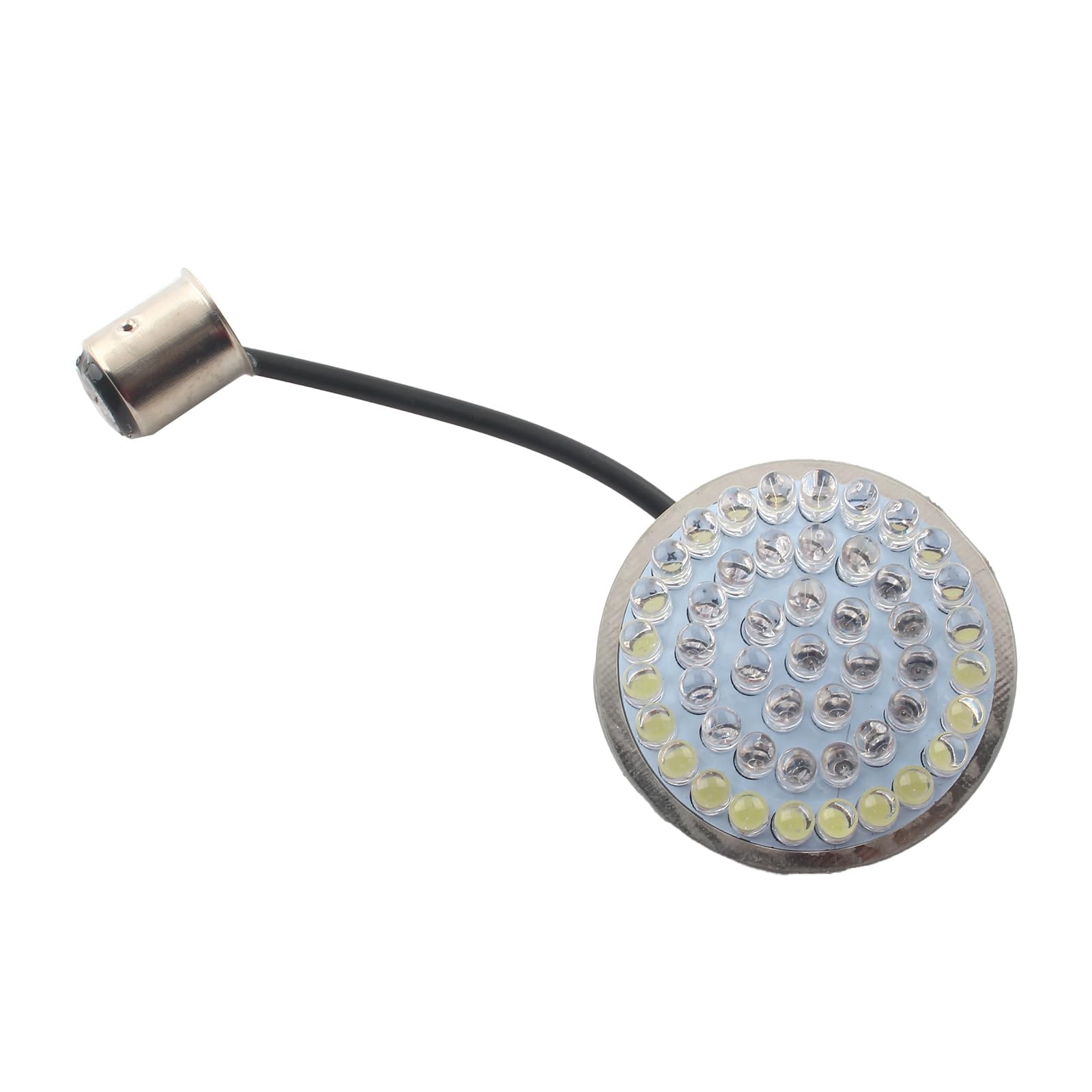2 Zoll LED-Blinker 1157 Bullet, bernsteinfarbene Blinker, weiße Laufbirnen, kompatibel mit Harley Touring Dyna Softail Sportster Tri Glide