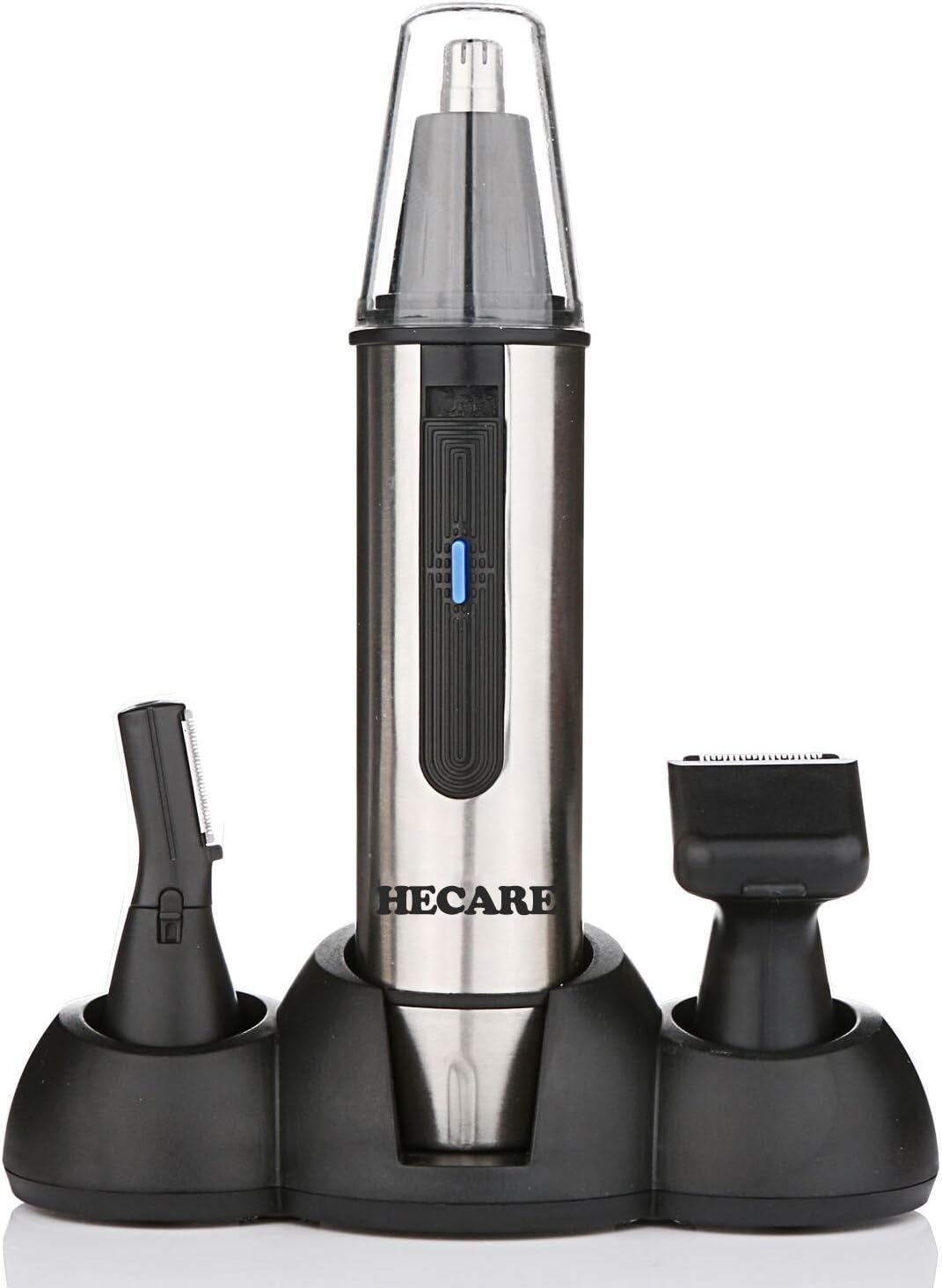 Nose Ear Hair Trimmer 3in1 Waterproof Stainless Steel Sideburns Beard Trimmer Eyebrow Clipper for Men (Battery Operated)