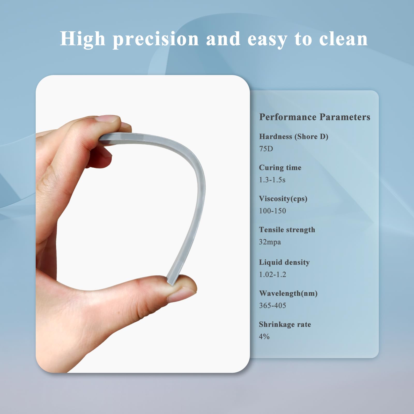 Stampante 3D migliorata HD 8K con resina lavabile in acqua, 405 nm di indurimento UV veloce, resina fotopolimerica ad alta precisione e veloce per stampa LCD/DLP 3D (beige)