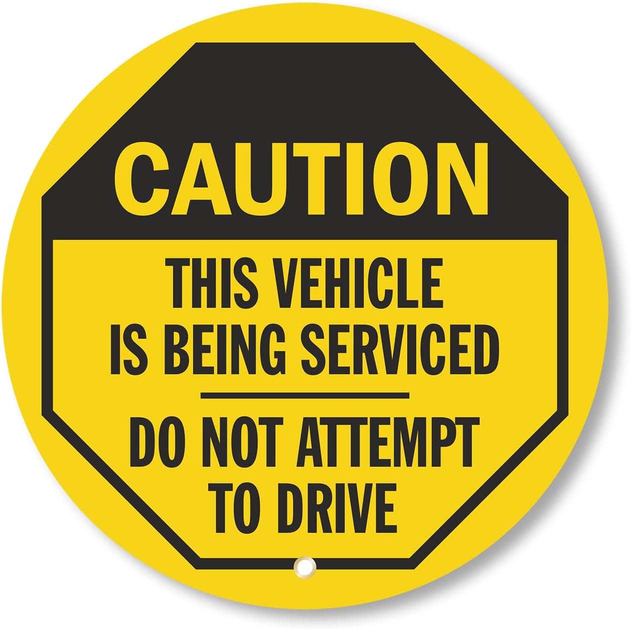 SmartSign Caution - Disabled Vehicle, Do Not Attempt to Drive Steering Wheel Lock Out Cover | 20" x 20", Made in USA