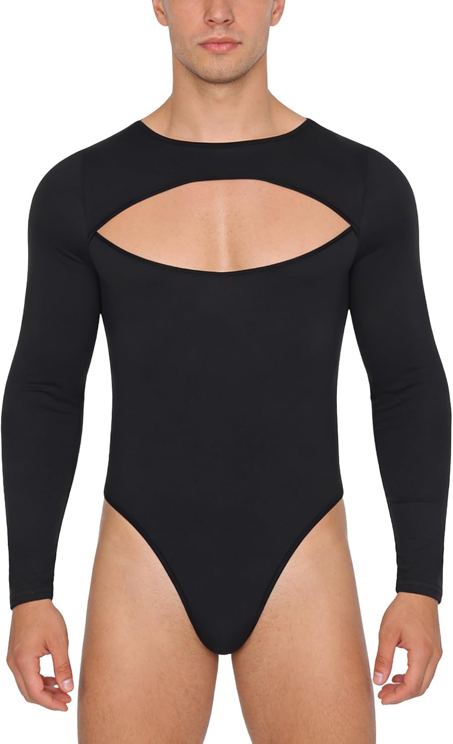 TiaoBug Adult Mens Undershirts Gym Rompers One Piece Leotard Turtleneck Athletic Sports Bodysuit Tops