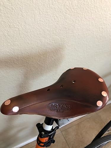 Amazon | BROOKS(ブルックス) レザーサドル 大きな銅製の鋲が特徴的な