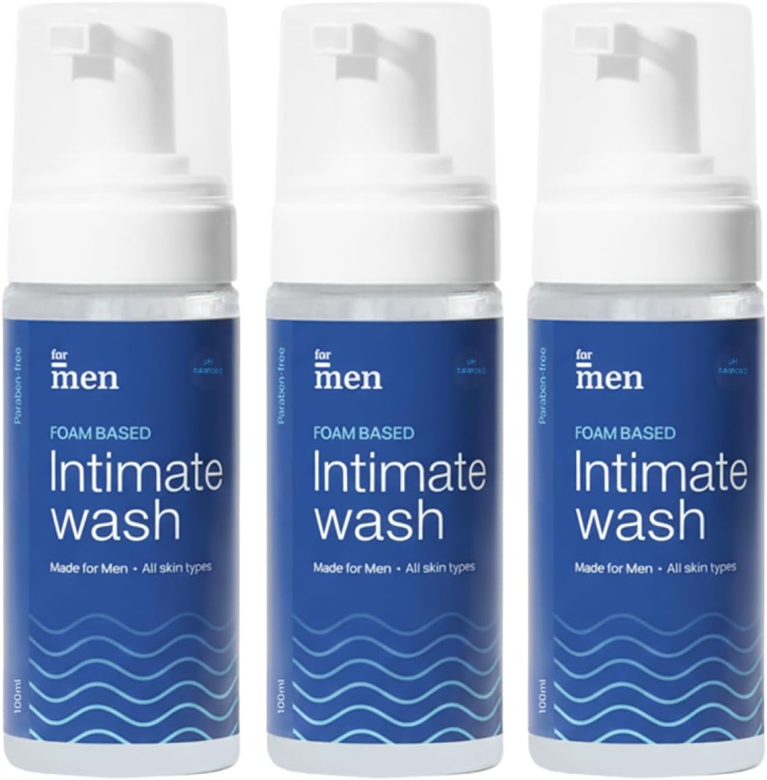ForMen Intimate Wash for Men | pH Balanced Foam Based | Intimate Hygiene Wash | Anti Bacterial, Anti Fungal Sulphate & Paraben Free | with Aloe Vera and Tea Tree Oil (Pack of 3)