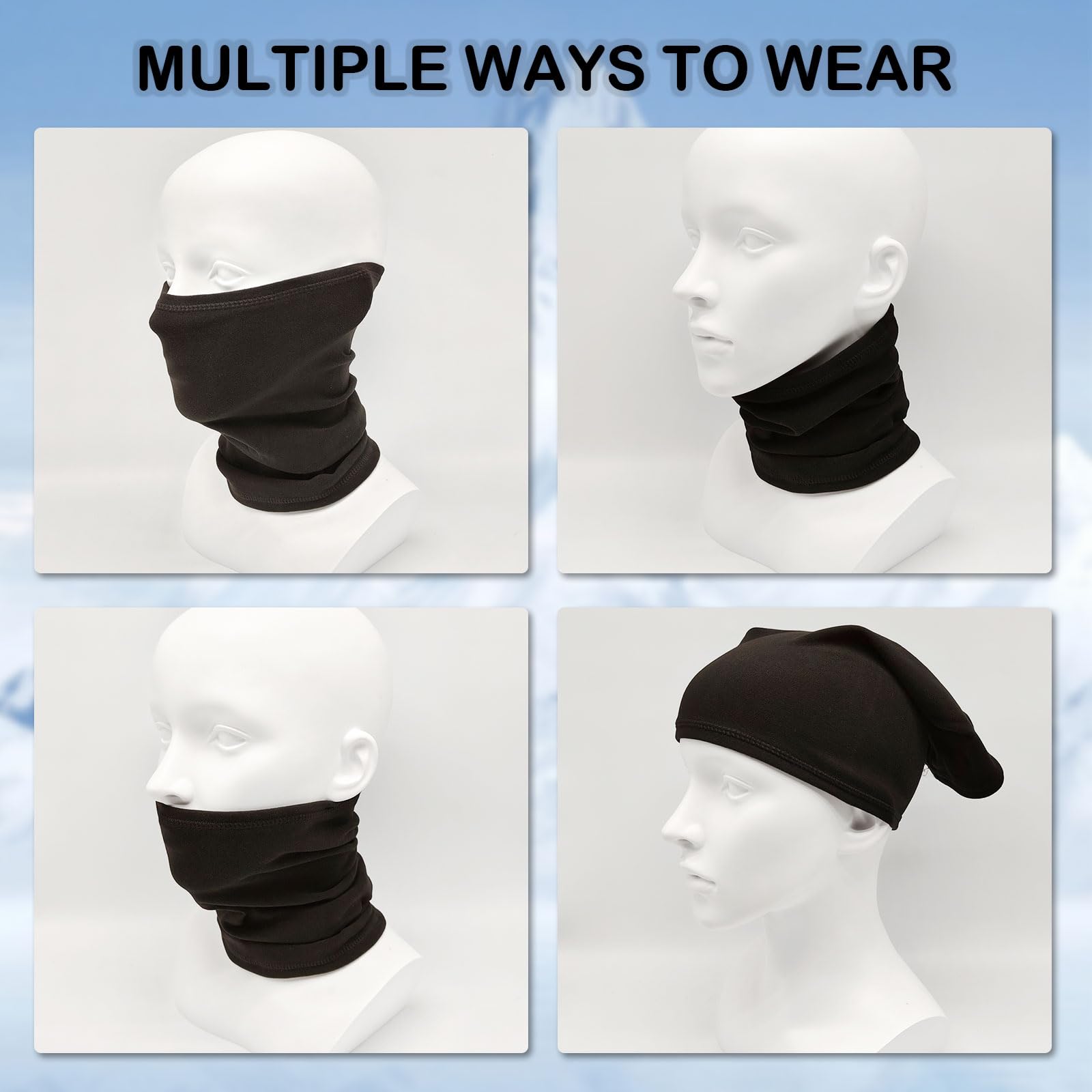 SKHAOVS Paquete de 3 calentadores de cuello de invierno para niños, bufandas de cuello para niños y niñas, calentador de cuello para niños, bufanda para niños, bufanda para niños, bufanda para niños,