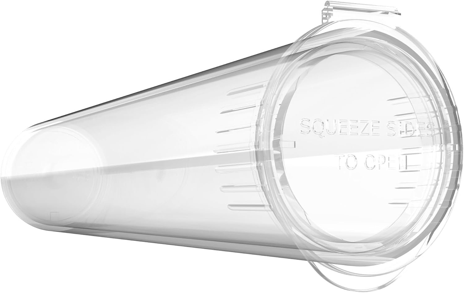 92mm CR Plastic Packaging Pop Top Tubes - Child Resistant Travel Holder Vial Containers - 700 Qty (Clear)