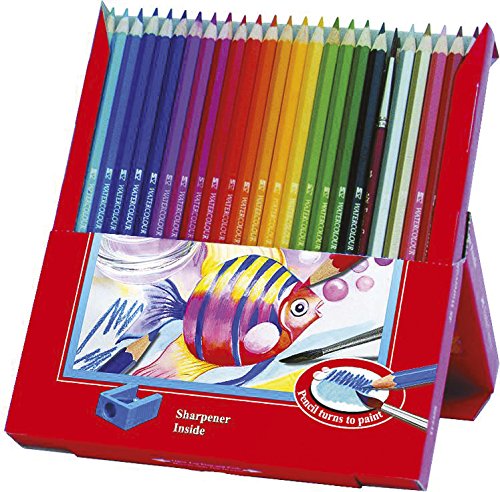 Image of Faber-Castell 48 Triangular Colour Pencils Design Series Aquarelle Full Length Water Color Pencils - 48 Shades