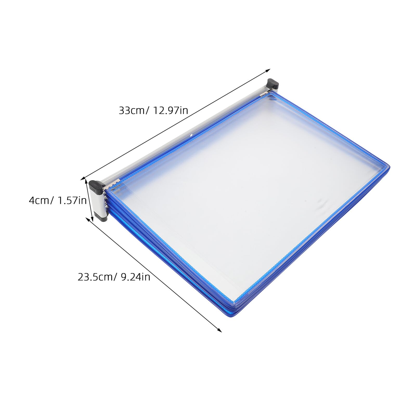 Organizador de Pared de Referencia A4 de 5 Paneles Azul | 10 Bolsillos, Doble Cara, Hierro y Pvc, Acceso Fácil en Oficina y Reuniones