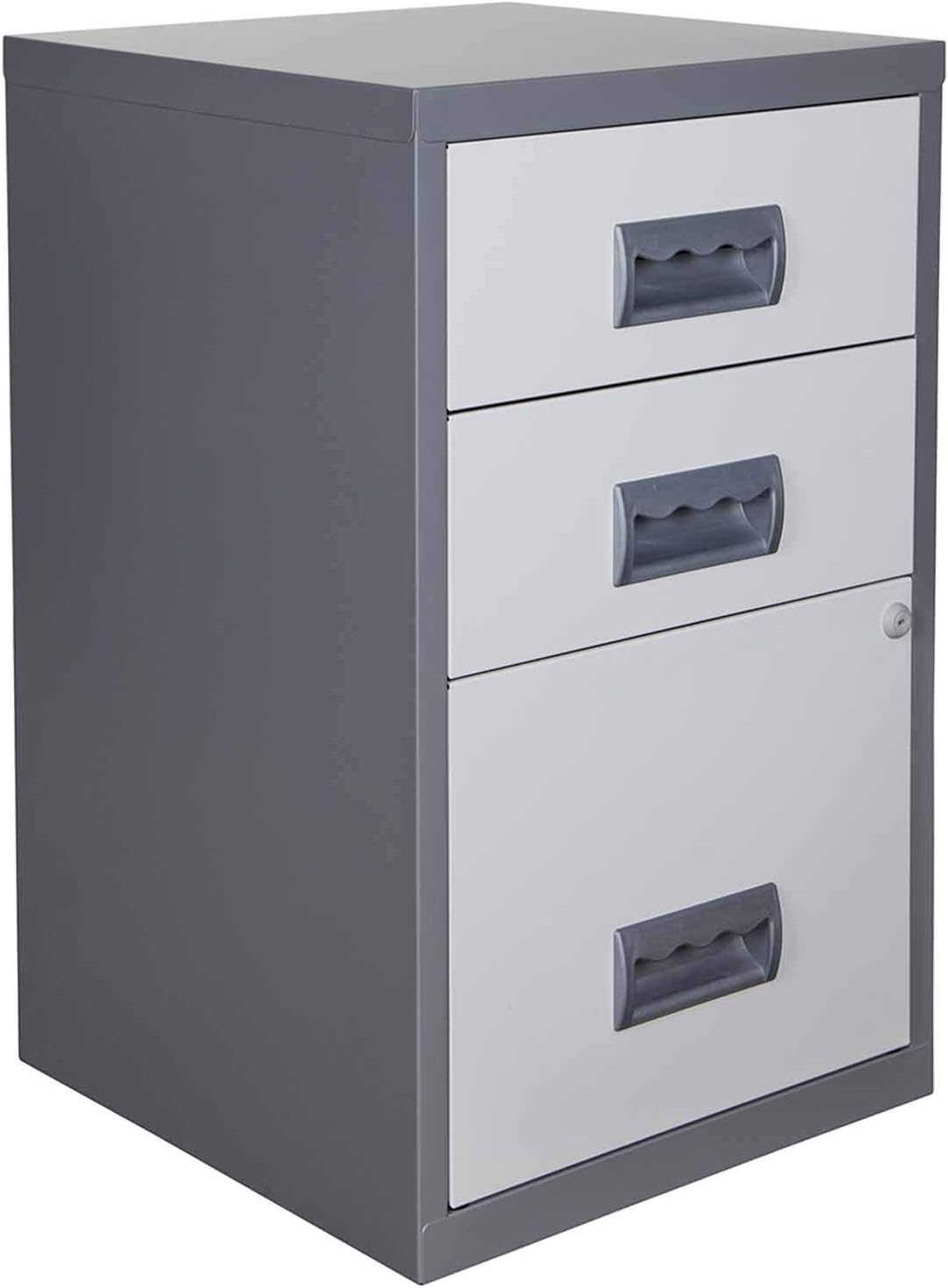 Pierre Henry 3 Drawer Combi Filing A4 Color Silver/White