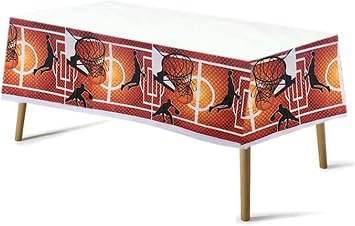Lyst 2PCS Basketball Table Cloth Plastic Table Cover Disposable Tablecloth Basketball Theme Party Decor for Kids and Adults Birthday Party Decorations Supplies
