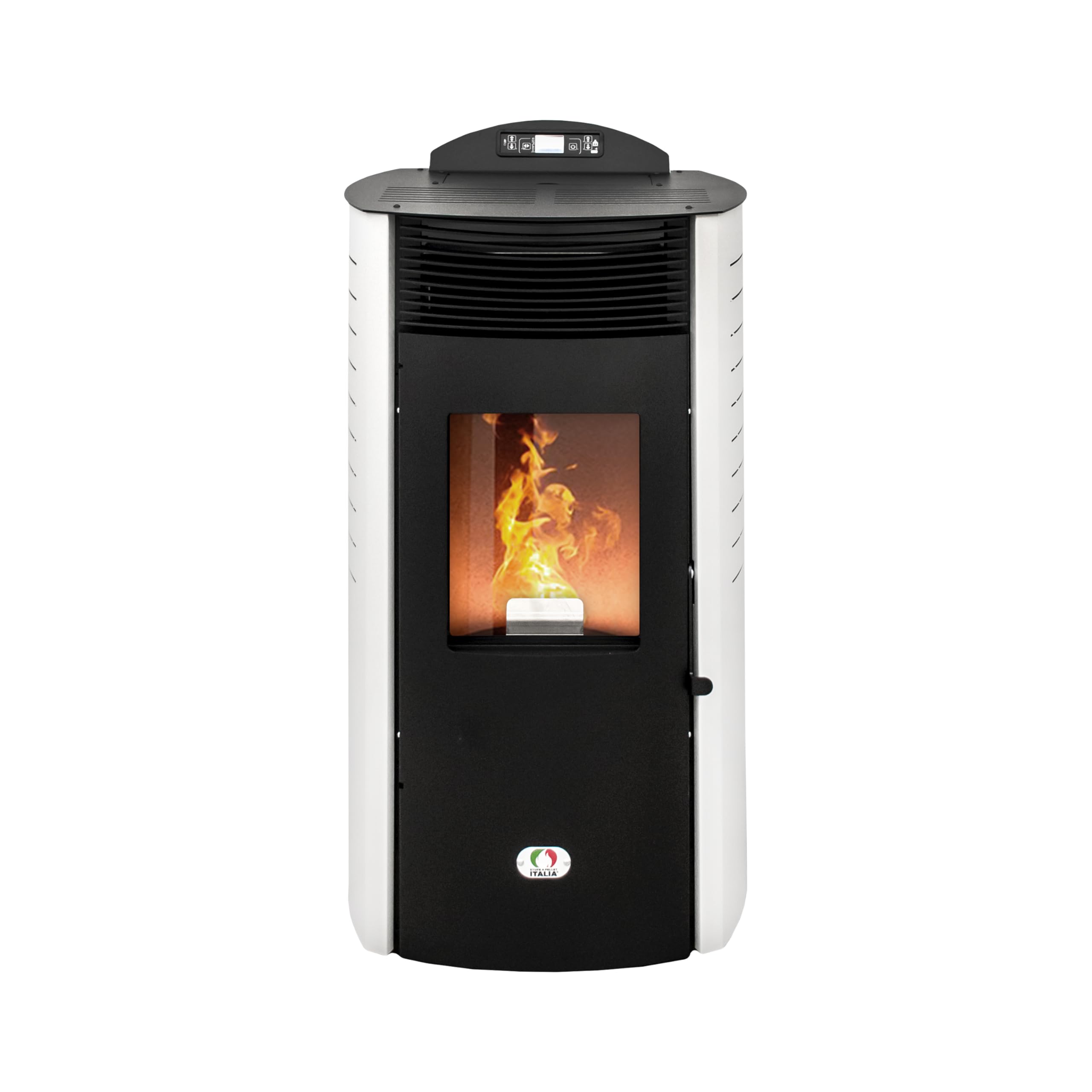 Pelletöfen STUFE A PELLET ITALIA Siberia Aria New 15 KW Kanalisiert 140m² 92% Effizienz 30 Std Autonomie Weiß