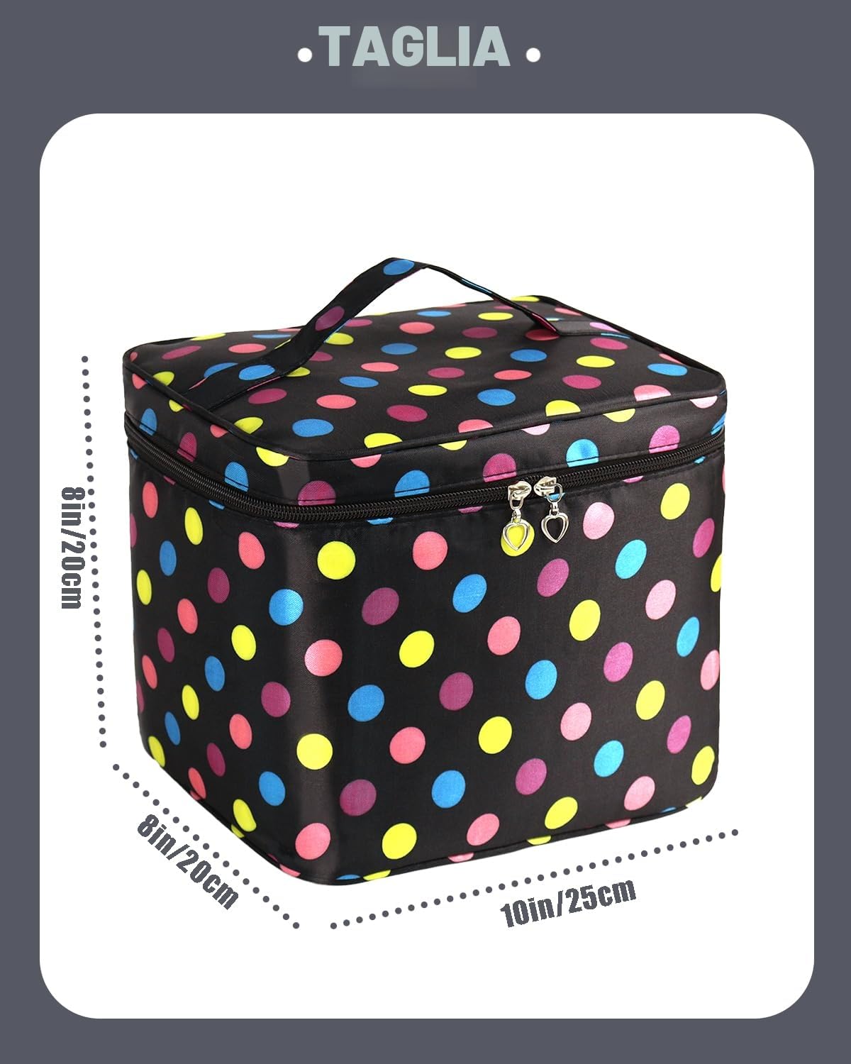 Grande Trousse per Trucchi,Trousse da Viaggio per Cosmetici,Borsa da Viaggio con Manico,Beauty Case da Viaggio, per Cosmetici, Trucchi e Spazzole