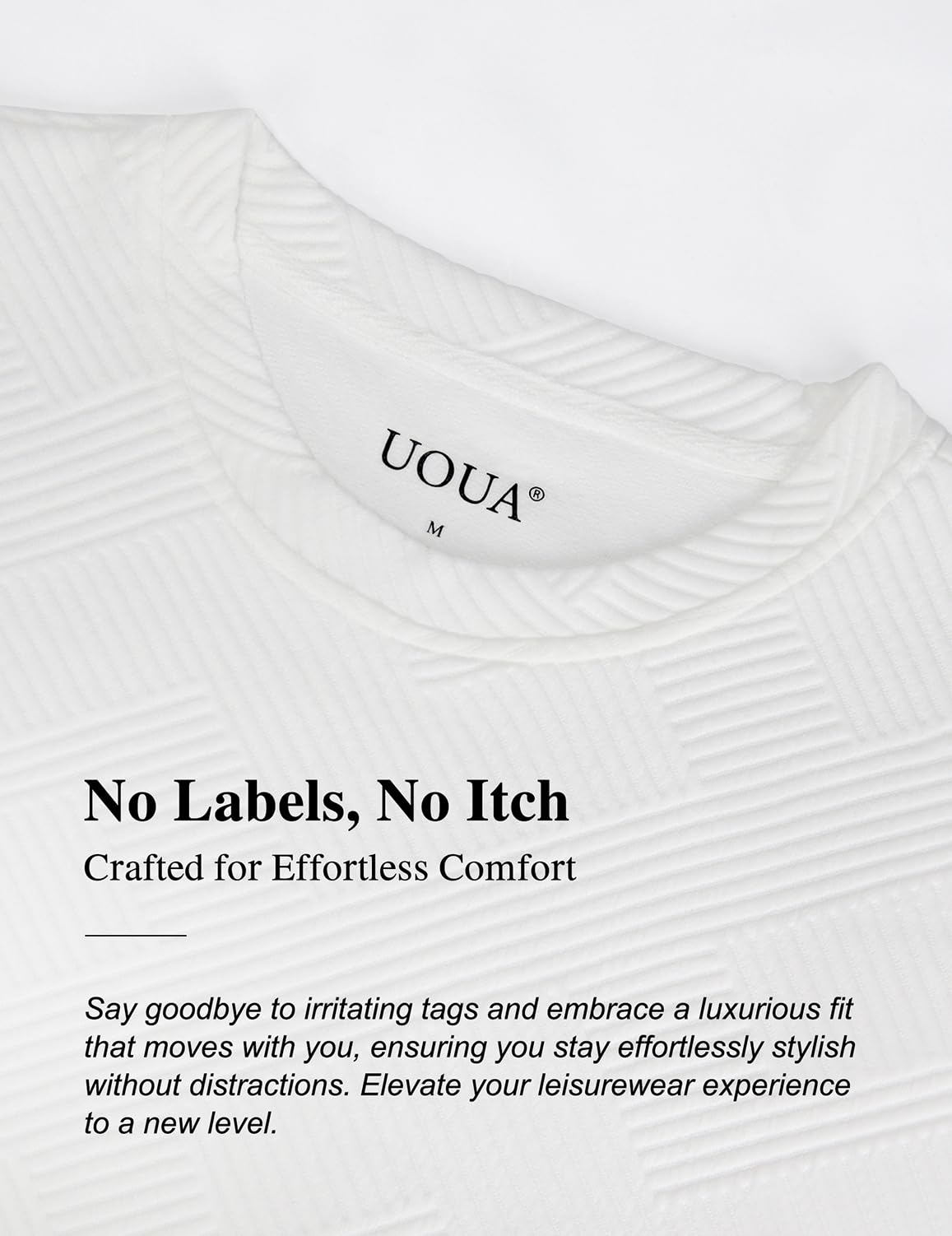 UOUA Mens 2 Piece Sweatsuits Set Long Sleeve Sweatshirt Jogging Sweatpants Tracksuits Outfits