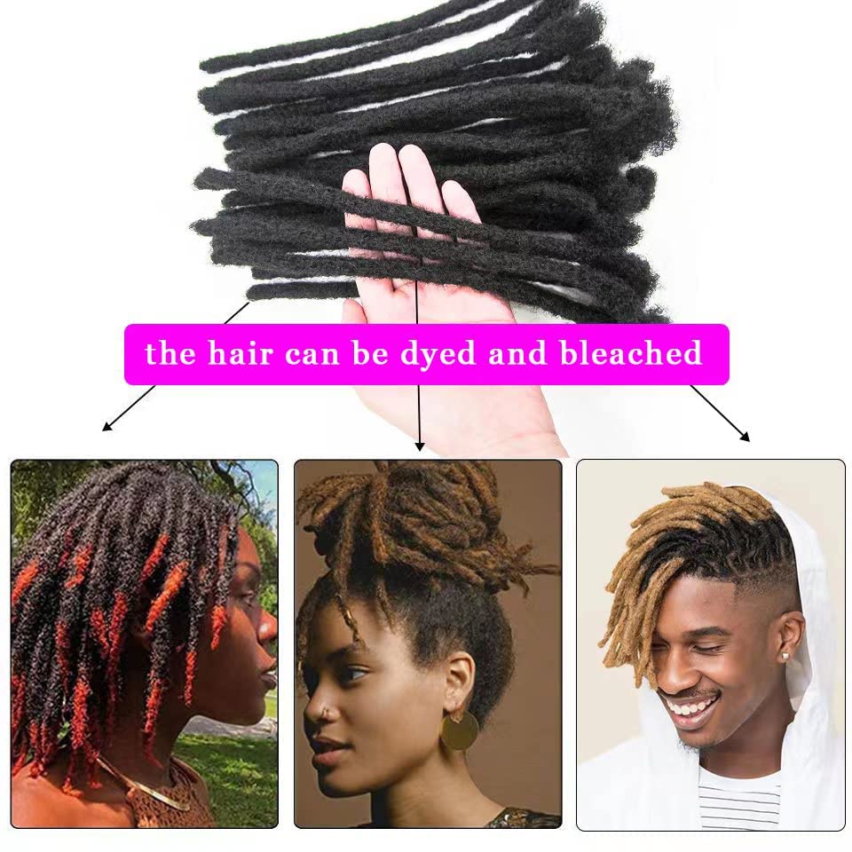 12 Inch Human Hair Dreadlock Extensions, 30 Strands, Permanent Interlocking Locs Amazon.com : Dreadlock Extensions Human Hair 12 Inch 30  main image 4