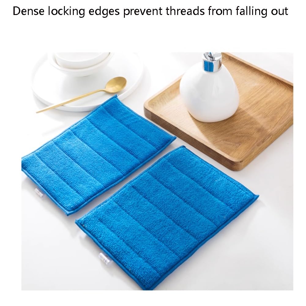 Secar rápidamente Toallas de Cocina de Fibra Ultra Microfiber Cleaning Cloth Blue 6.7x9.4in 3/6/9 Pcs(9)