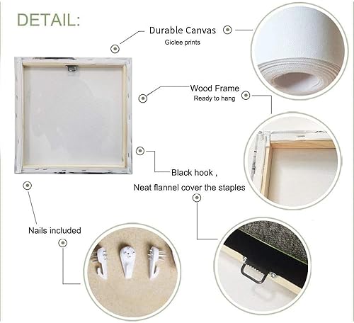 Miniatura 7 de Impresiones en lienzo para decoración de pared para sala de estar, dormitorio, baño, línea azul rústica delgada de la policía, bandera de Estados