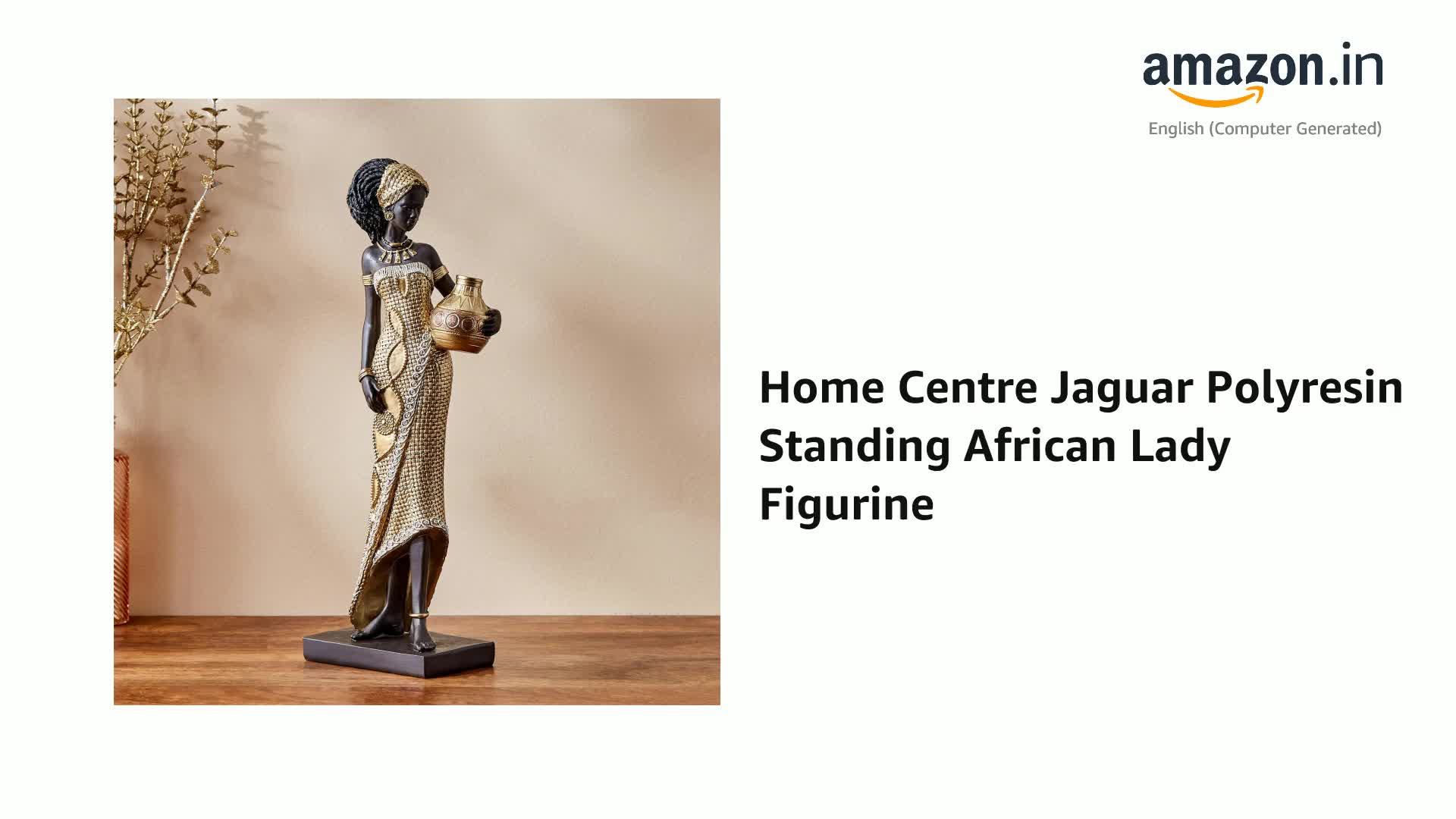 【重厚】【美品】金属製　踊る女性像　アジア　インテリア　約50cm 約3kg Buy Home Centre Jaguar Polyresin Standing African Lady Figurine