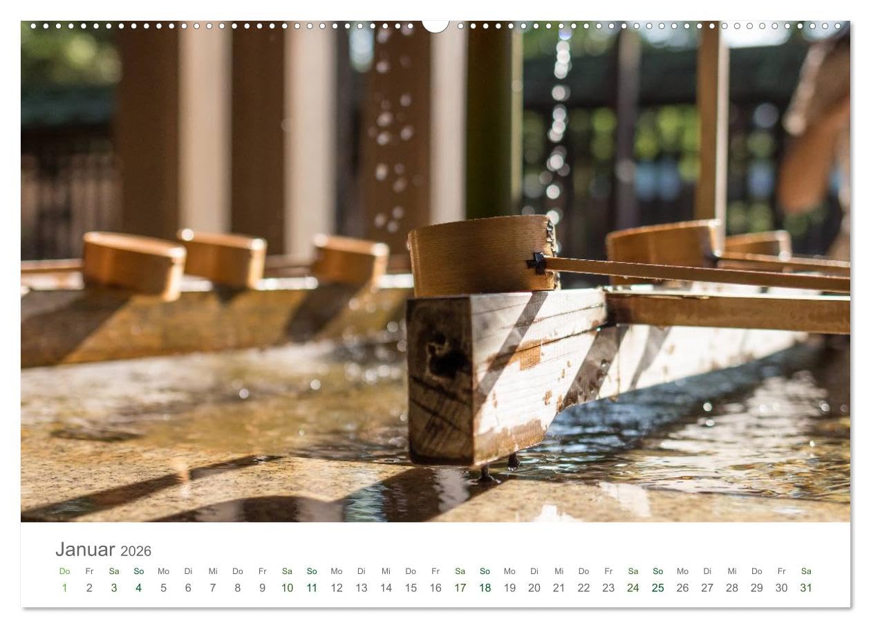 Japan - Orte der Stille (hochwertiger Premium Wandkalender 2026 DIN A2 quer), Kunstdruck in Hochglanz: Eine Reise zu besinnlichen Orten innerhalb Japans (CALVENDO Orte)