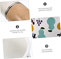 Vista 4 de Pequeño esmalte con asa Calentador de mantequilla multifuncional y cacerola para alimentos portátil y conducción de diseño