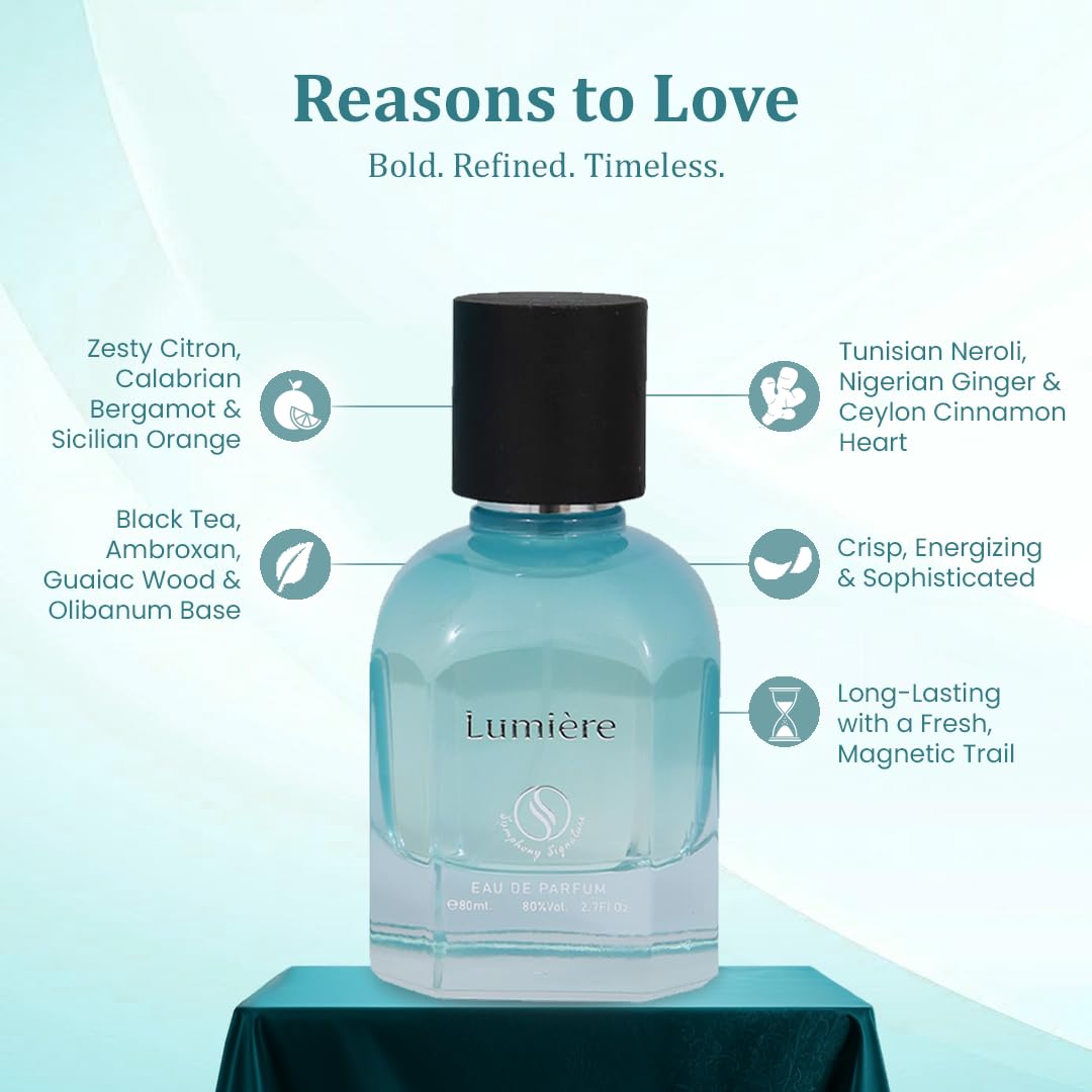 Lumiere by Symphony Eau De Parfum, 80ml 2.7oz, Inspired by