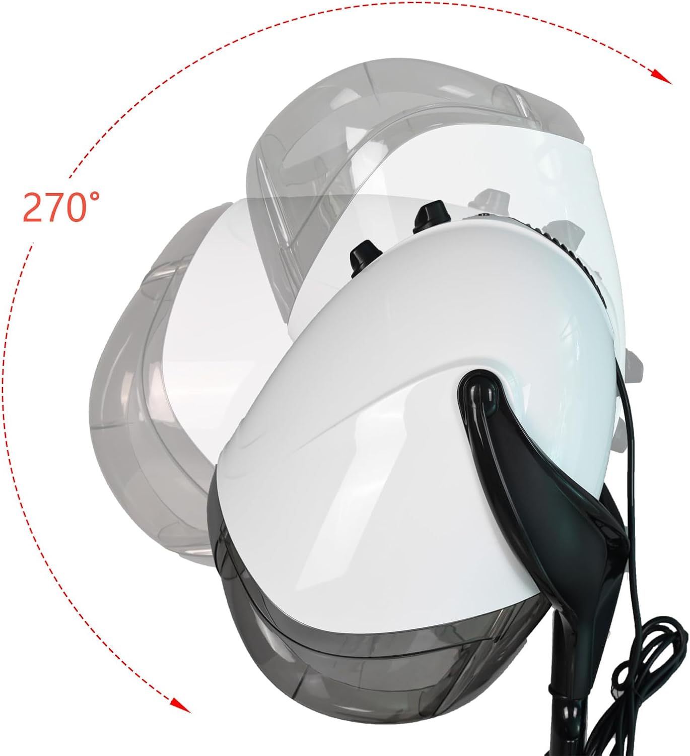 1000W Professional Hooded Hair Dryer,Standing Blow Hair Dryer with Cap and Wheels,Temperature and time are Adjustable,Suitable for Salon and Home - Image 7