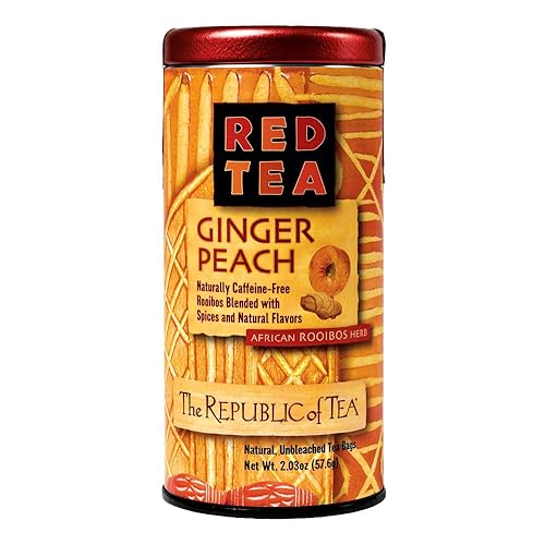 The Republic of Tea Té rojo jengibre y melocotón, 36 bolsas de té