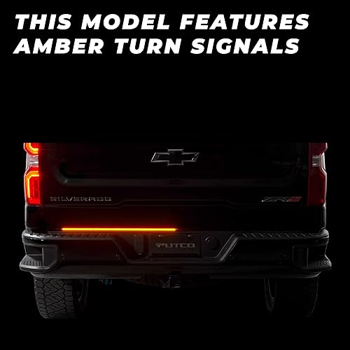 Miniatura 4 de Putco Barra de luz LED de hoja de 48 pulgadas para portón trasero, LED rojo/ámbar/blanco y arnés Plug-N-Play, compatible con Chevy Colorado/GMC