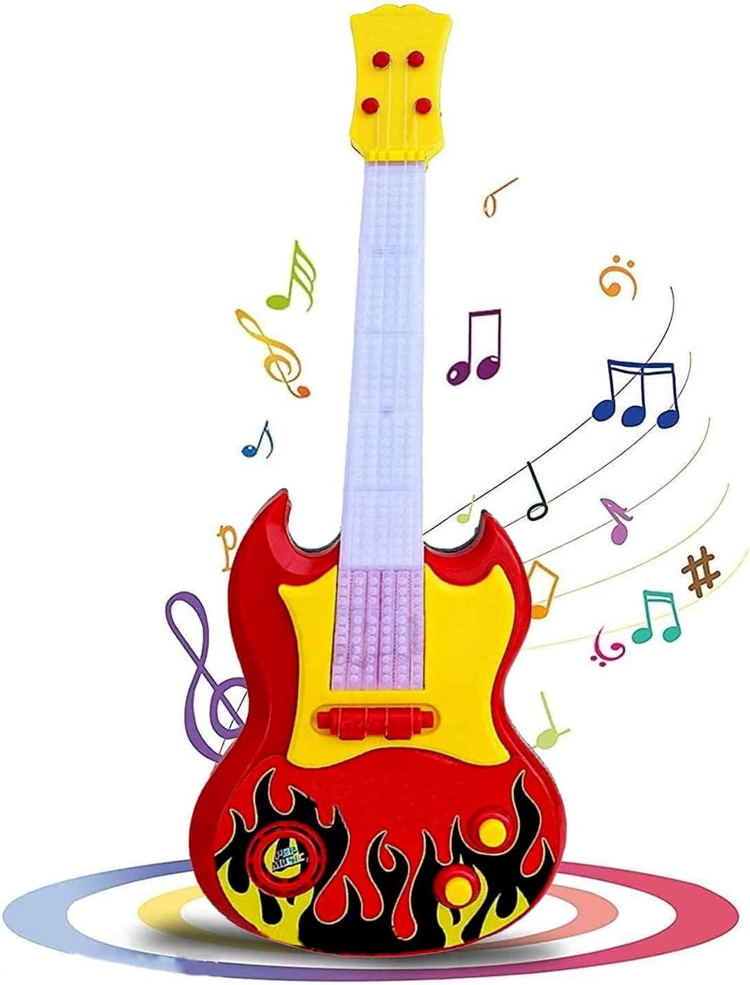Toy Imagineโข 15" Music & Lights Guitar Toy: Perfect Birthday Gift with Demo Sound - Musical Toy for Kids (Multicolor)