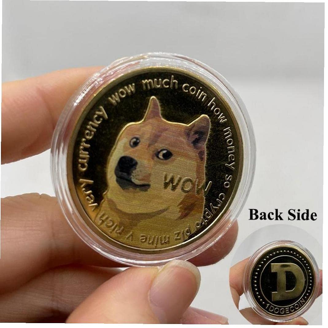 Lustige Goldenes Überzogenes Dogecoin Gedenkmünzen Nette Hunde Muster  Souvenir Sammlung Geschenke Für Freunde : Amazon.de: Spielzeug