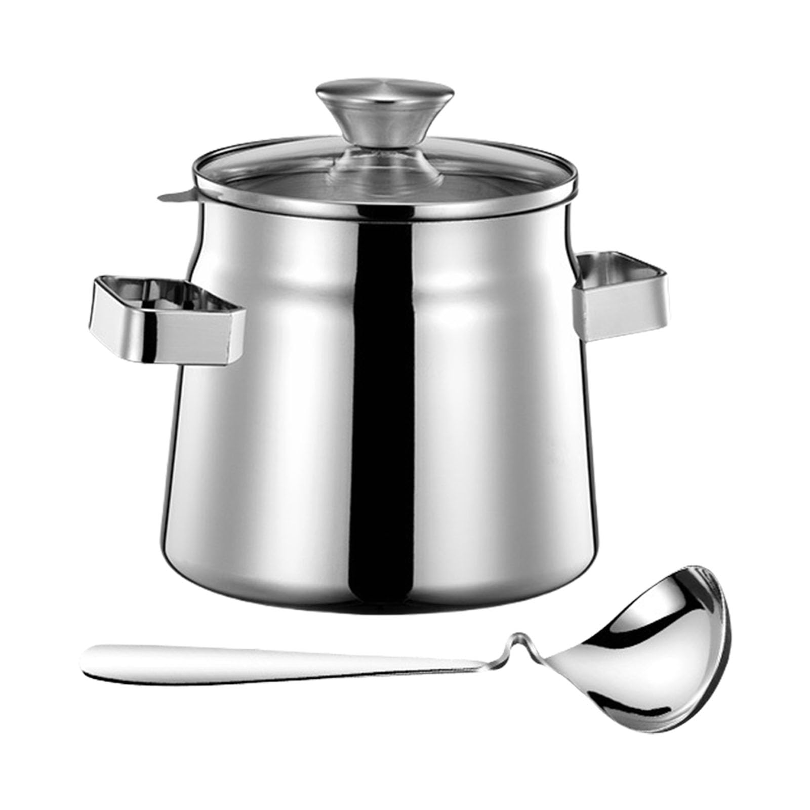 APGLSXY Effective Stainless Steel Oil Saver with Removable Strainer Suitable for Storing and Filtering Bacon Grease Large Capacity Oil Jar