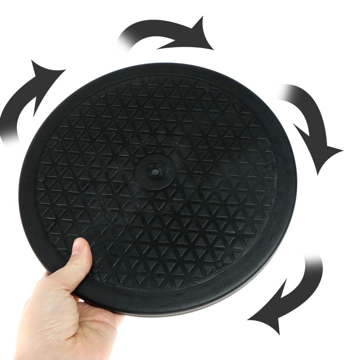 Piattaforma Roteante Supporto girevole manuale di 360 °Multiuso Giradischi con Cuscinetti Sfera in Acciaio, Superficie con Motivo a Rombi per grande schermo TV/Monitor/Piante Bonsai