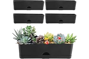 5 Pack Window Boxes Planters 16 Inches Rectangle Black Planter Herb Planter Boxes