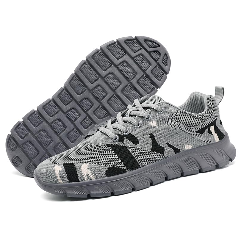 Image of Womens Tennis Shoes Sneakers Walking Running Gym Athletic Slip On Shoes Casual Workout Shoes for Women Lightweight Comfortable Breathable Grey US Size 8.5