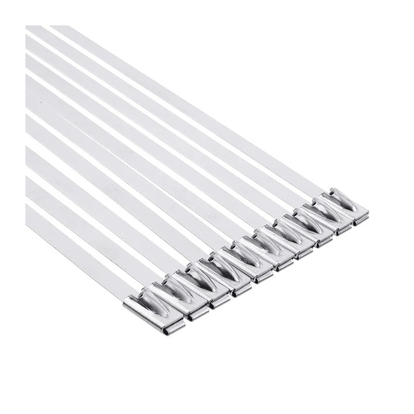 Fascette per Cavi Fascette stringicavo in Acciaio Inossidabile, Fascette stringicavo rivestite, Fascette stringicavo in Metallo con bloccaggio Multiuso(7.9x500mm x100pcs)