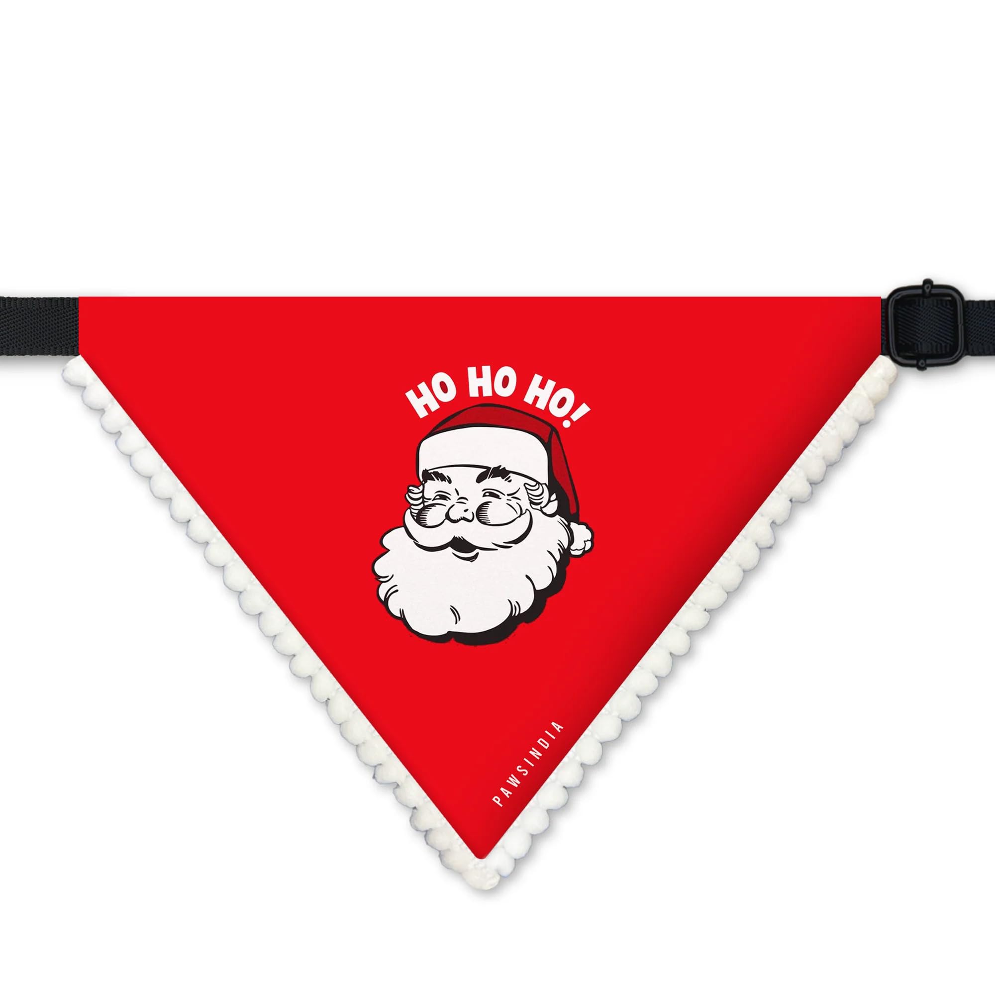 PawsIndia Dog Bandana with Collar Small Medium Large Dogs & Cats 100% Adjustable with Buckle Stretchable Fabric Christmas-HoHo (B0CNH59TGV) Amazon Price History, Amazon Price Tracker