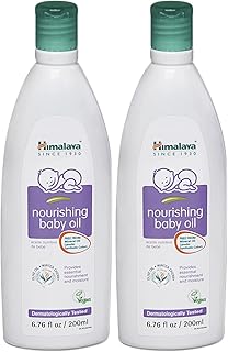 Himalaya Nourishing Baby Oil, Light & Non-Greasy for a Soothing Massage or Baby Bath, 6.76 oz, 2 Pack