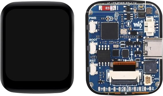 Waveshare ESP32-S3 Development Board with Onboard 1.69inch Touch LCD Display, 240280 Pixels, 262K Color Micro LCD Display, ESP32-S3, Accelerometer and Gyroscope Sensor