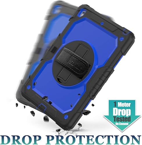 Miniatura 6 de SEYMAC stock Funda para iPad de 9ª, 8ª, 7ª generación de 10.2 pulgadas, a prueba de golpes, con protector de pantalla, portalápices