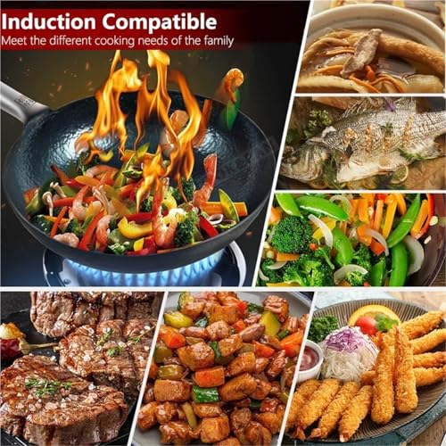 Sartén Wok de Hierro Natural 30cm Sin Recubrimiento miniatura 3