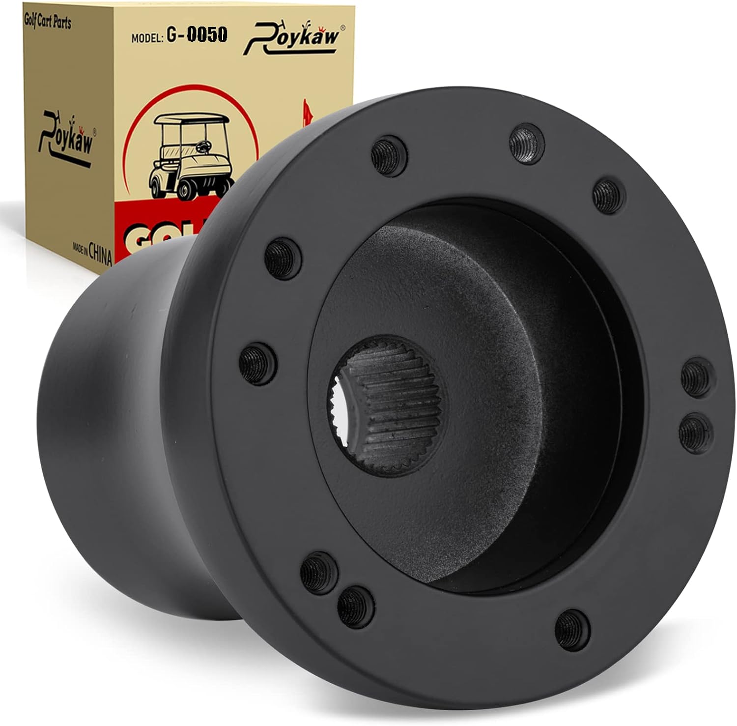 Roykaw Golf Cart Steering Adapter Compatible with EZGO RXV/TXT Black