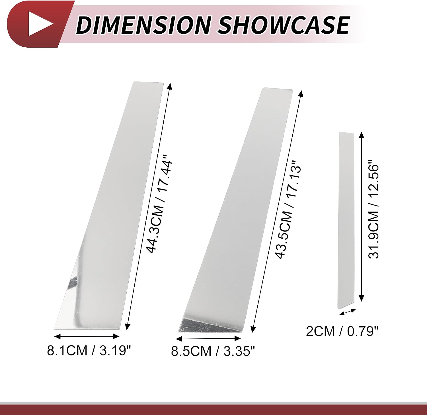 6 Pcs Door Pillar Window Trim for Mercedes S-Clas 2007-2013 Front Rear Left Right Anti Scratch Sticker Pillar Posts Posts Cover Chrome Silver Tone