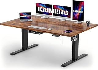 KAIMENG Electric Standing Desk 160 x 80 cm, USB Charging Hei