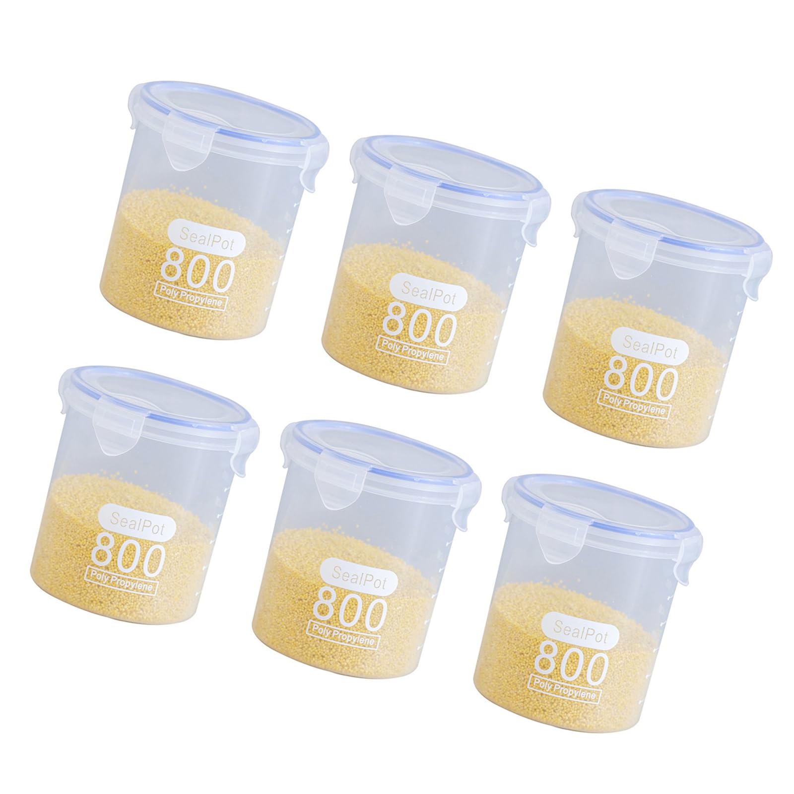 YROHGKPN Stackable Transparency Food Containers Leakproof Canisters for Rice Beans Storage Kitchen Gadget PP Organization Containers