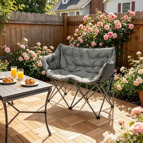 Chaise de jardin résistante vutizal avec structure robuste en acier pour extérieur - 2