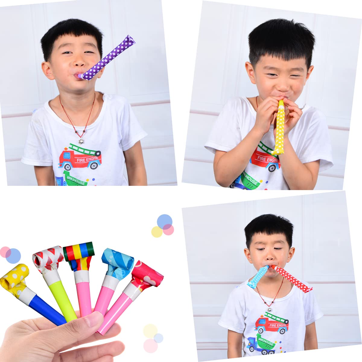 Amazon.co.jp: Lanito 吹き戻し笛 ロング ピロピロ笛 応援ホイッスル