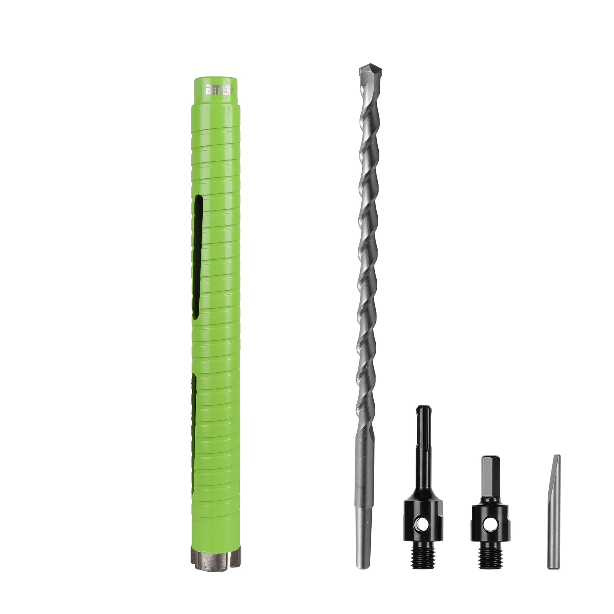 Dry Core Drill Bit Kit - 2.5" with Adapters -13