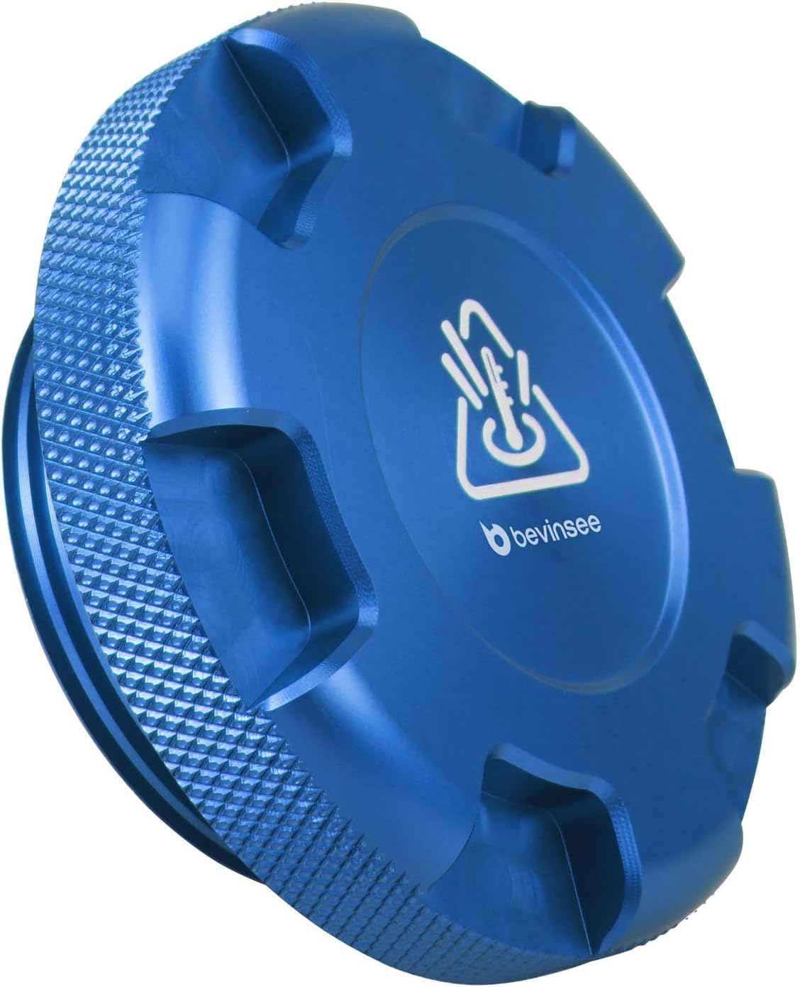 Bevinsee Cooler Reservoir Cap Compatible with S3/A3 8V 2013-2020 8Y Compatible with VW Jetta Golf 7 Replacement 2Q0121321 3C0121321 5Q0121321 Aluminum Antifreeze Cap Blue