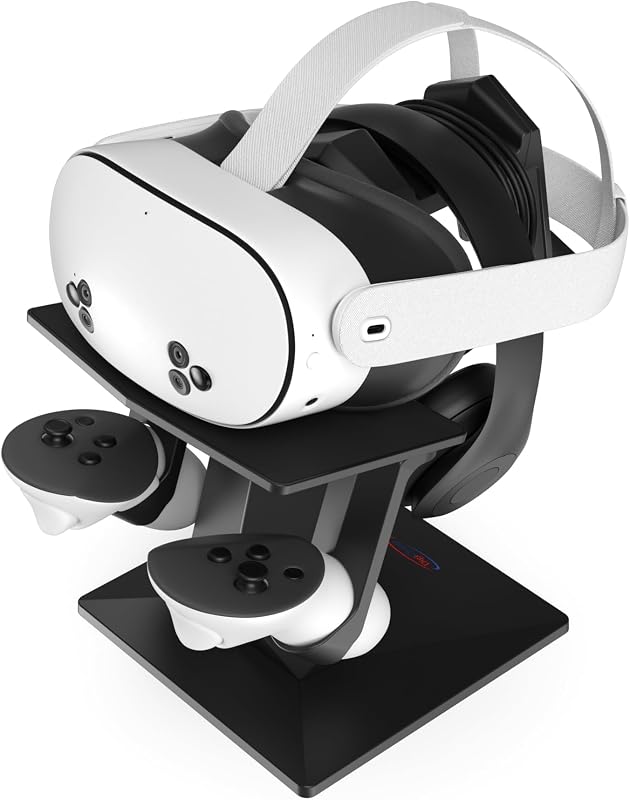 Digicharge Supporto per cuffie VR per Meta Quest 3S / Quest 3 / Oculus Quest 2 VR Mount Display Storage per cuffie e controller touch